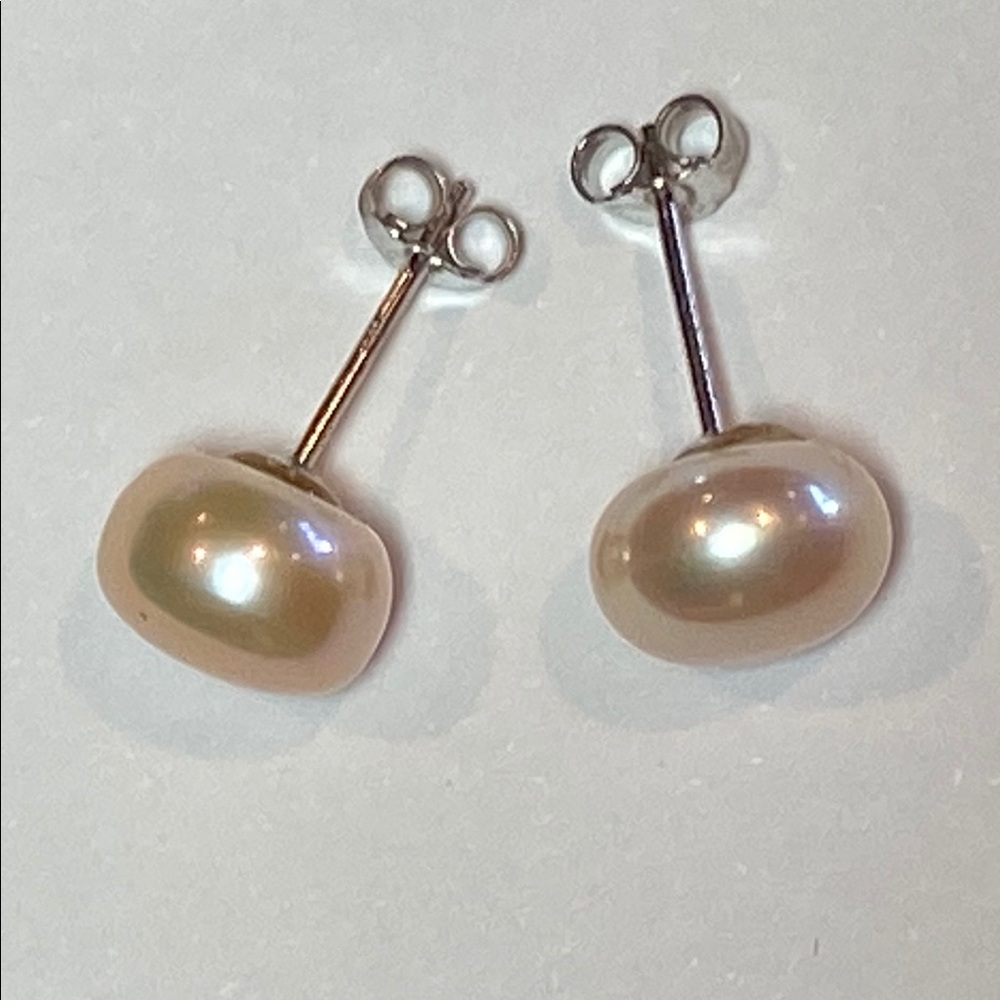 SJC Freshwater Pearl Earrings with .925 Posts - Picture 5 of 5